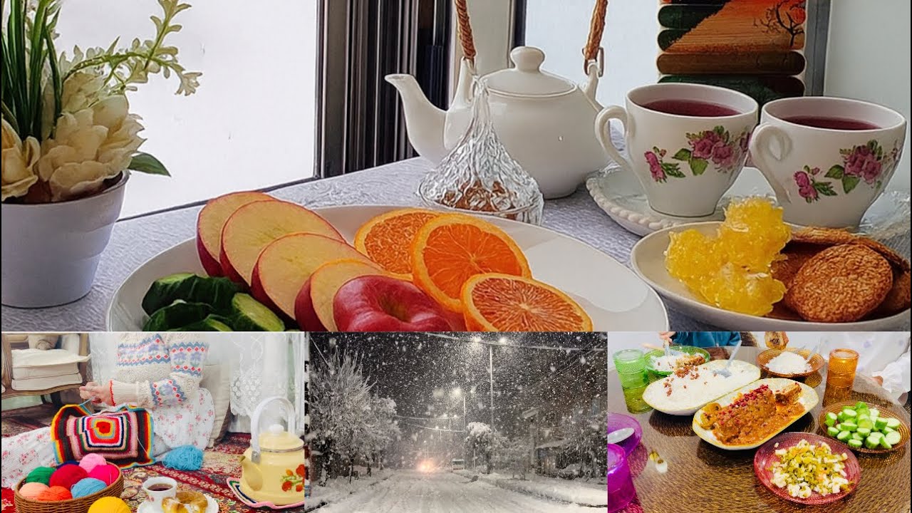 Whenyou value your family,life takes on the color of peace||Knitting a small blanket on a winter day