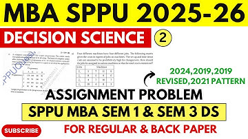 Assignment Problem | Decision Science | MBA SPPU 2025-26 | 1st & 3rd Semester