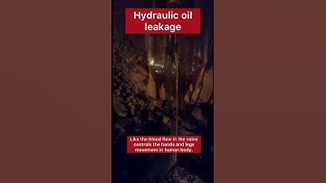 Hydraulic oil leakage | Shovel breakdown situation #miningengineering