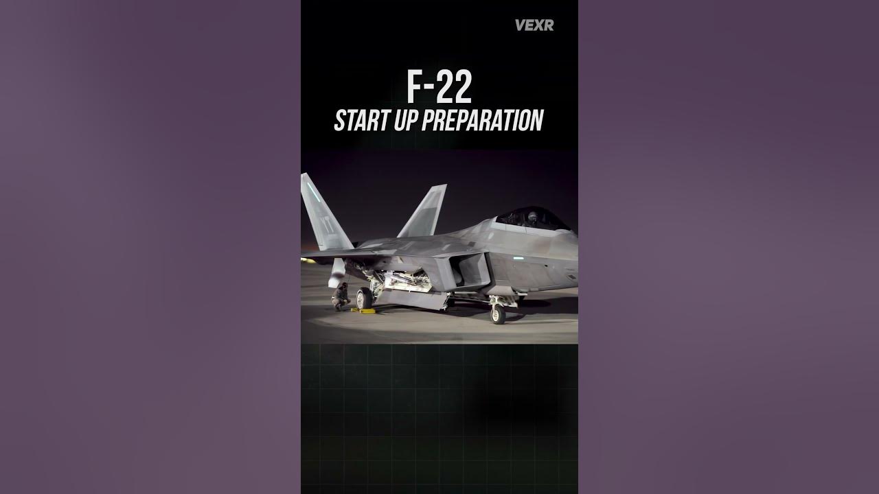 F-22 Raptor Engine Start, Weapons Bay Prep