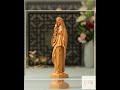 Virgin Mary with Lily Wooden Statue | Madonna With Lilies Catholic Gift | Mother Mary Wedding Gif...