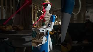 The Future of Dining: Humanoid Robot Waiter Serving Customers🤖👉#Automation #Robotics #Futuristic