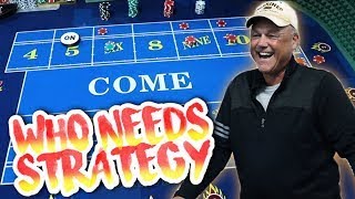 🔥 WHO NEEDS STRATEGY ! 🔥 30 Roll Craps Challenge   WIN BIG or BUST #8