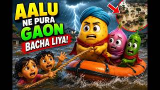 😱 Aalu Ne Pura Gaon Bacha Liya! 🌊🥔 | Flood Rescue Story