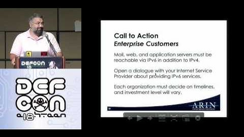DEFCON 18: IPv6: No Longer Optional 3/4