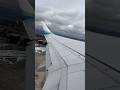Cloudy Alaska Airlines 737max8 takeoff from Seattle Tacoma international airport