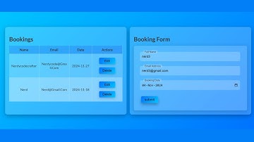 Learn Complete CRUD Operations in JavaScript with CSS & Html | CRUD Application Booking