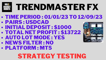 TrendMaster FX MT5 Forex Robot Strategy Testing | mql5 market robots