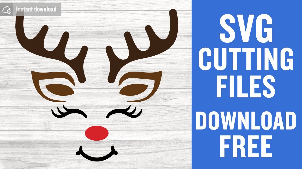 Download Reindeer Face Svg Free Cutting Files For Cricut Scan N Cut Free Download Youtube PSD Mockup Templates