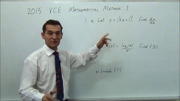 VCE 2015 Math Methods Questions 1 to 3