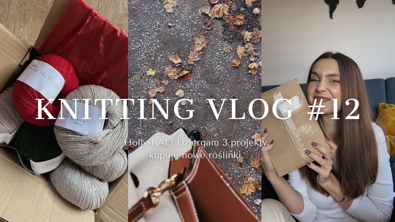 Knitting Vlog #12 wydziergajcie ze mną Holly Sweater, 3 projekty na drutach, nowe roślinki