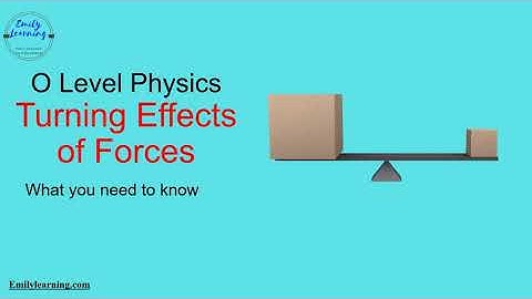 Turning effects of force (moments, stability) - What