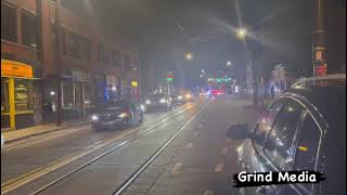 Scenes from 2 Guys and A Camera: Apd speeding up the streets to run people off the block.