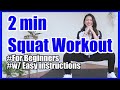 2 min squat workout for beginners easy no jumping