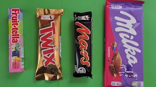 ASMR Satisfying video ~ Frut- tella ~ Twix ~Mars & Milka