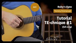 How To Play Ruby's Eyes (Tommy Emmanuel) - Fingerstyle Guitar Tutorial