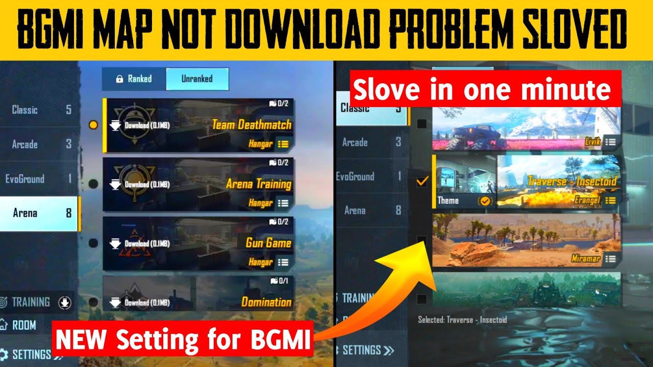 BATTLEGROUNDS MOBILE INDIA MAP NOT DOWNLOADING PROBLEM | BGMI MAPS NOT DOWNLOAD PROBLEM SOLUTION