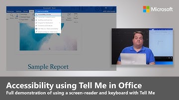 Using Tell Me to get things done quickly with a screen-reader and keyboard