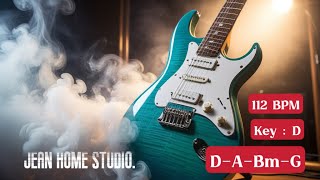 Guitar Backing Track in D major : D-A-Bm-G 112 BPM 4/4