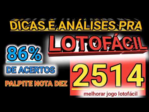 DICAS E PALPITES PRA LOTOFÁCIL 2514 ( análise rápida ) 86% de acertos no anterior