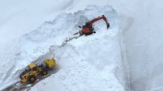 the snow professionals Suleskardveien, Sirdal, Norway. dji Mavic 3 Classic