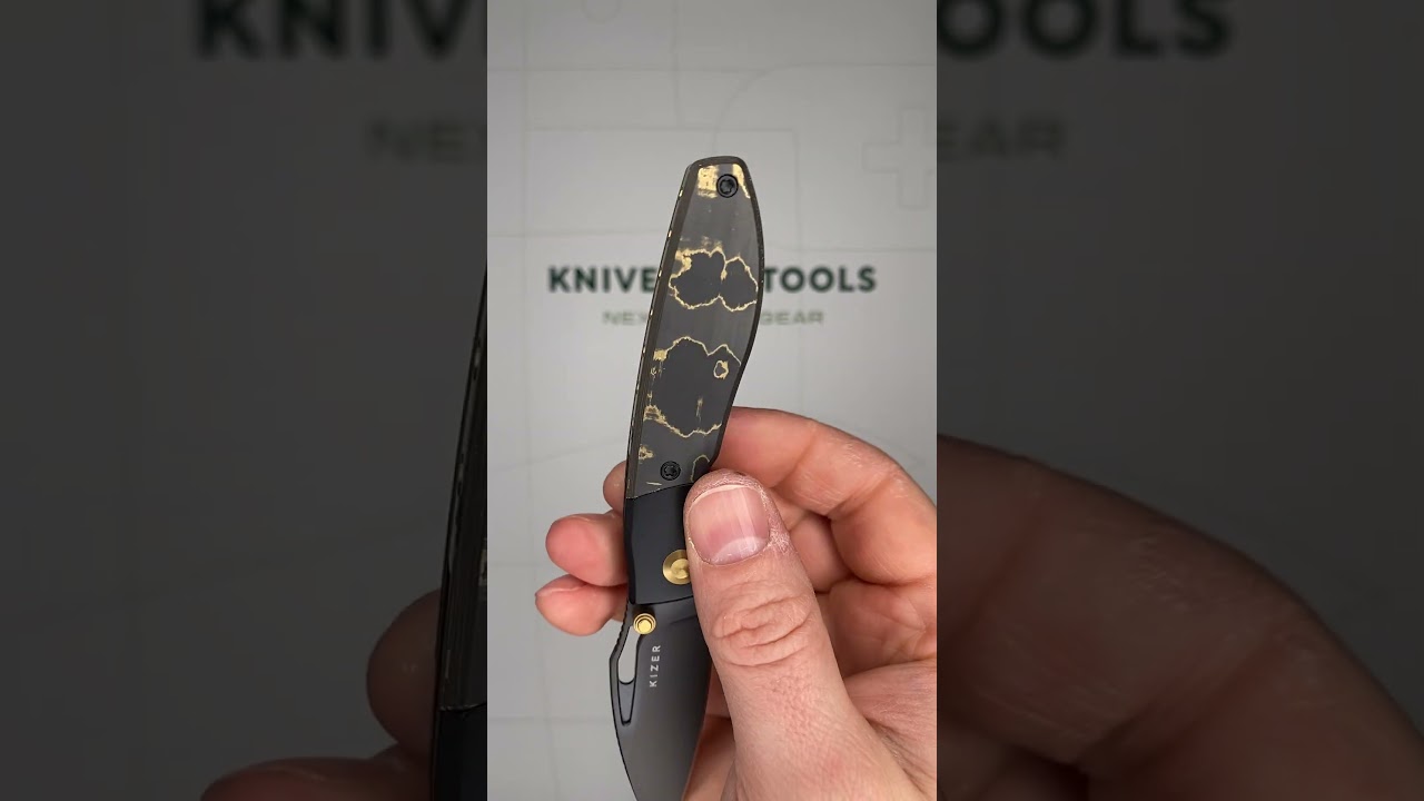 Kizer Shrike KI3746A2 Matte DLC S45VN, Titanium & FatCarbon Camo