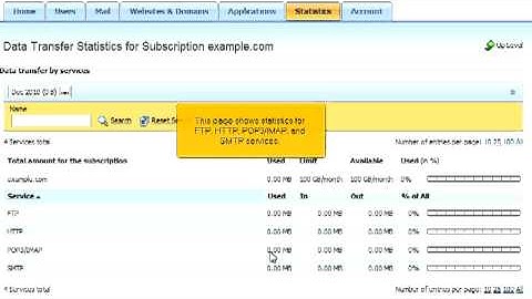 How to view website statistics in Plesk