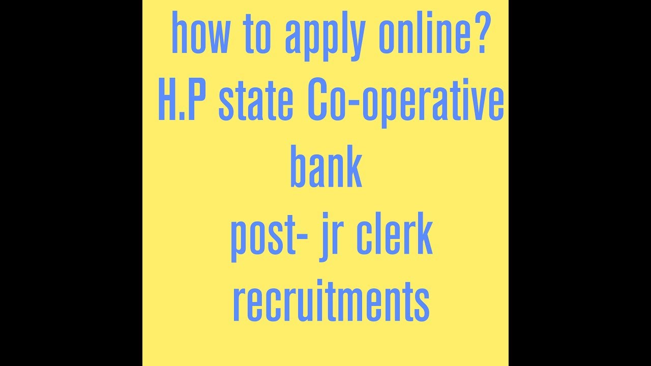 How to apply online?/h.p State co-operative bank/ post jr.clerk 2017