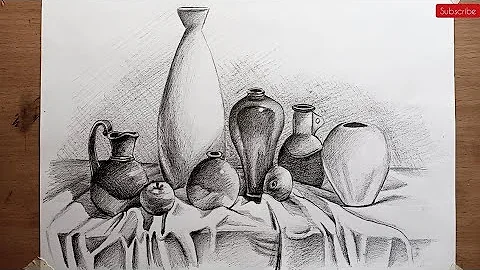still life drawing and shading techniques - Beginners guide