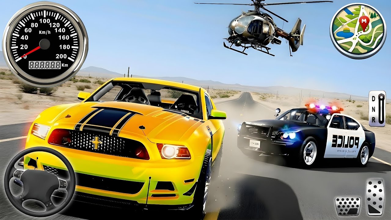 🚓 Police Car Chase Simulator 3D – Real City Cop Pursuit Gameplay (Android)