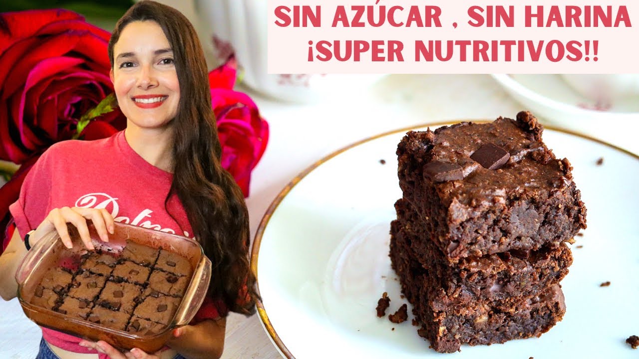 BROWNIES SALUDABLES Y DELICIOSOS!! Sin azúcar, sin harina, sin gluten!! | Es con Acento