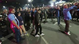 Trabzonspor Taraftarının Maç Öncesi Isınma Hareketleri Horon Oynamak