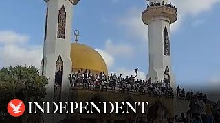 Libya protesters scale Al-Sahaba mosque in anger over Derna flood deaths