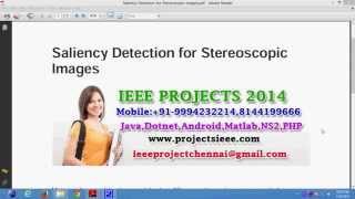 Saliency Detection for Stereoscopic Images