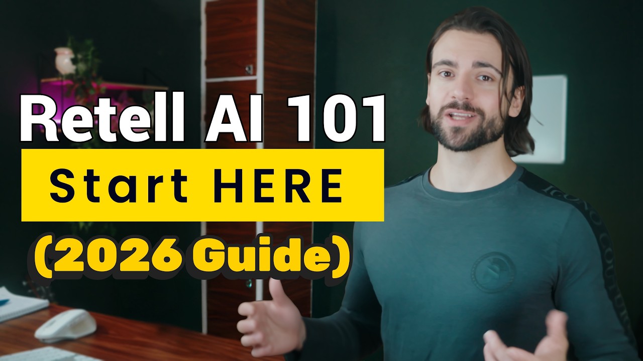 Retell AI voice agent tutorial screenshot showing dashboard interface