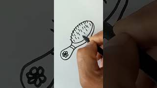 How to draw a hair brush #shorts #edit #art