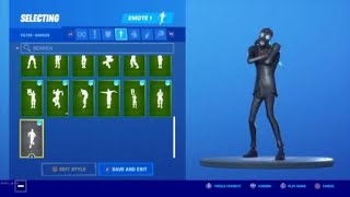 Chaos agent skin showcase with Fortnite dances