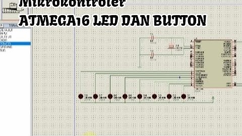 Rangkaian Mikrokontroler ATMEGA16 LED dan BUTTON