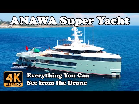 ANAWA Super Yacht in Kefalonia (Cephalonia) from Drone in 4K