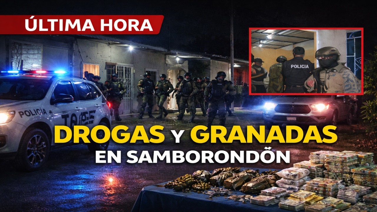 🚨 Última Hora | Hallan drogas, granadas y municiones en casa de Samborondón