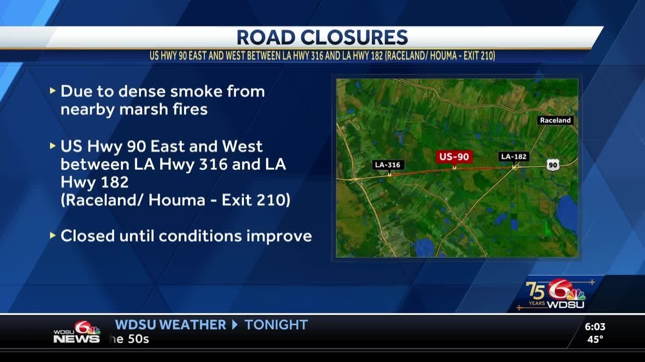 lafrouche road closures due to smoke - YouTube