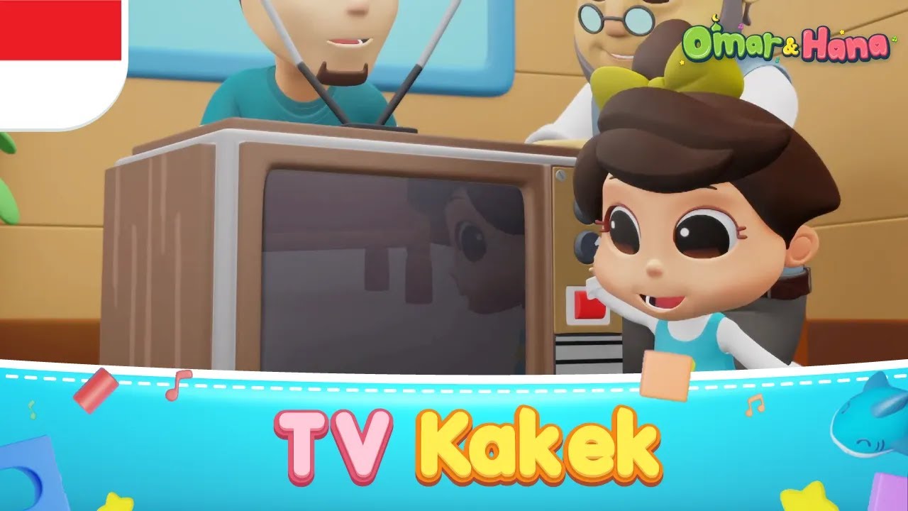 TV Kakek | Lagu Anak Islami | Omar & Hana Subtitle Indonesia