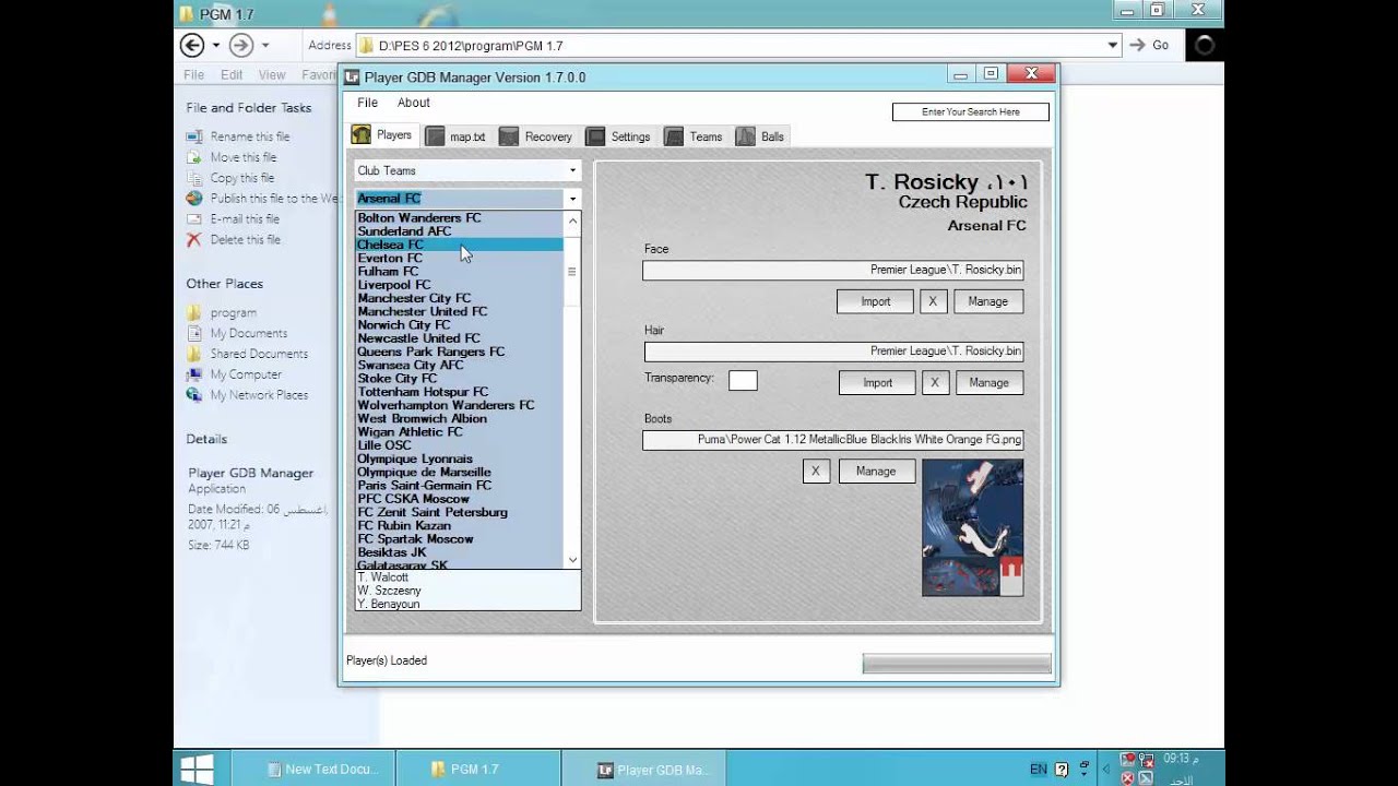 how-to-change-boot-in-pes6-by-mido-cr7-youtube