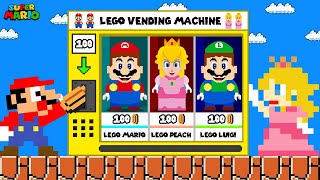 Mario Choose a Ideal Lego Mario, Luigi and Peach from Vending Machine | Game Animation
