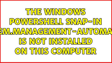The Windows PowerShell snap-in 