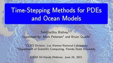 Time-Stepping Methods for PDEs and Ocean Models