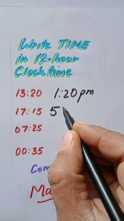 Converting time to 12 hour time#MathMarrow#Math shorts