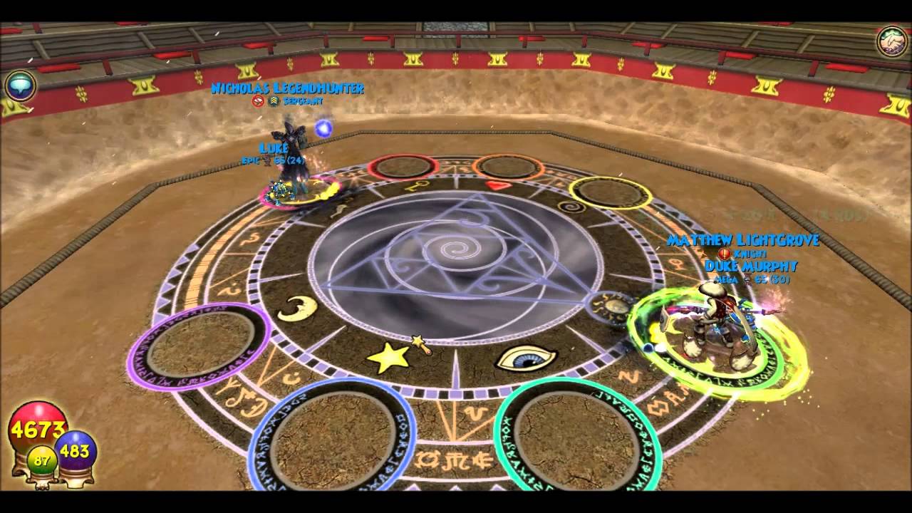 Wizard101 PvP: Matthew LightGrove vs. Nicholas LegendHunter