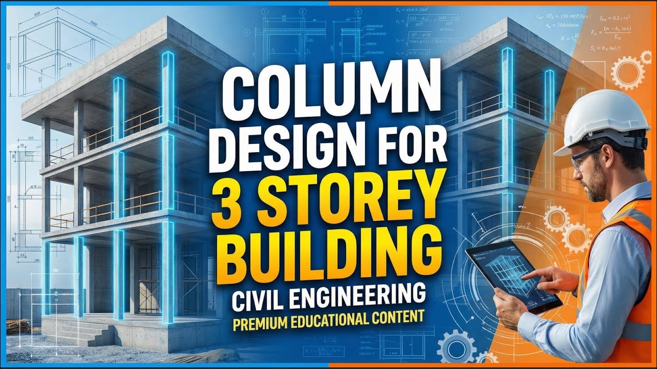 Column design for 3 Storey Building by civil engineers