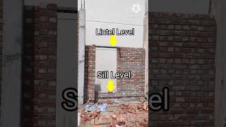 Lintel Level and Sill Level of Window #window #lintel #home #house #brick #brickwork #mistri #cement